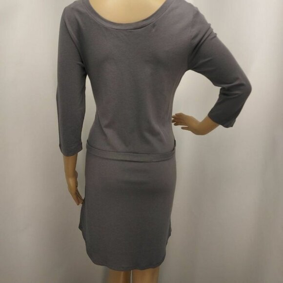"BANANA REPUBLIC" GRAY 3/4 SLEEVE CASUAL LOUNGE TEE MINI COMFY DRESS SIZE: S NWT - Picture 5 of 5